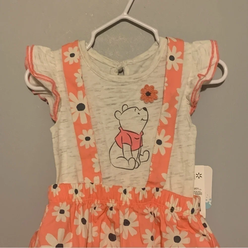 NWT. DISNEY Winnie The Pooh Pinafore Dress And Onesie